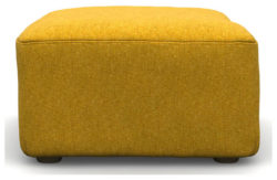 Heart of House Chloe Tweed Fabric Footstool - Mustard